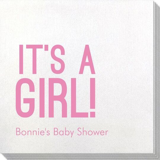 Bold It's A Girl Bamboo Luxe Napkins